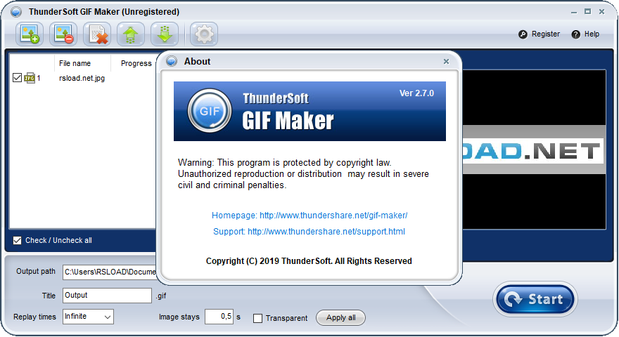  ThunderSoft GIF Maker бесплатно